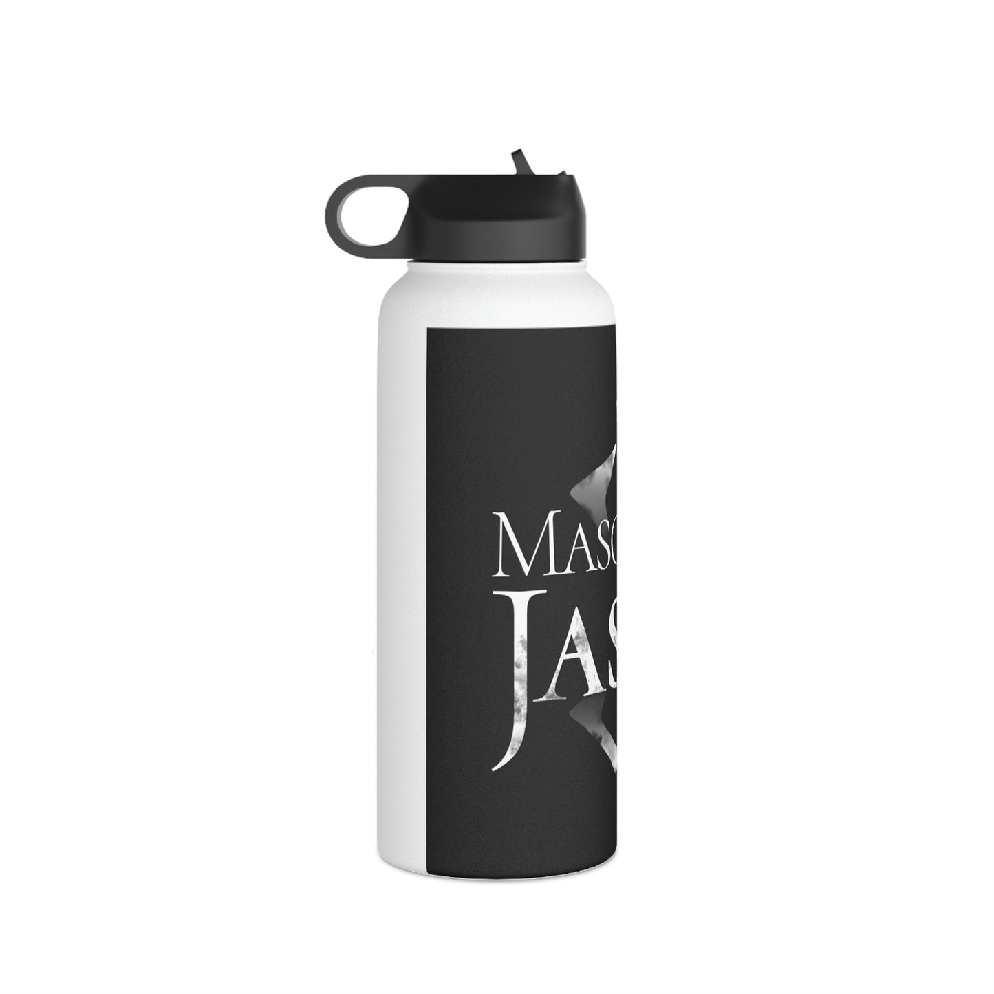 Masculine Jason - Stainless Steel Water Bottle, Standard Lid