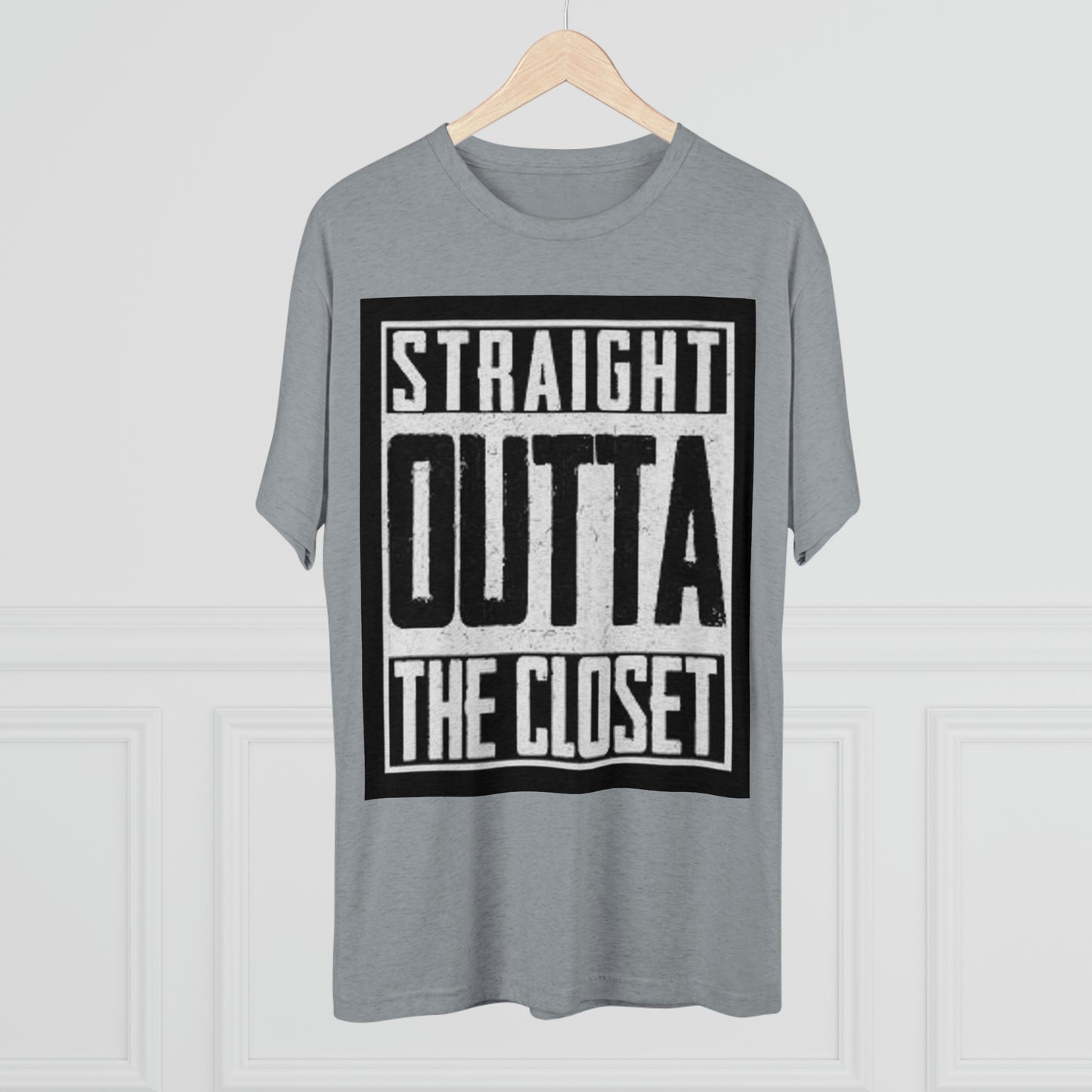 Straight Outta The Closet - Unisex Tri-Blend Crew Tee