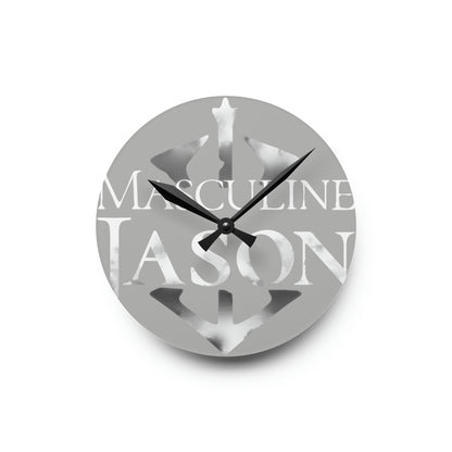 Masculine Jason - Acrylic Wall Clock