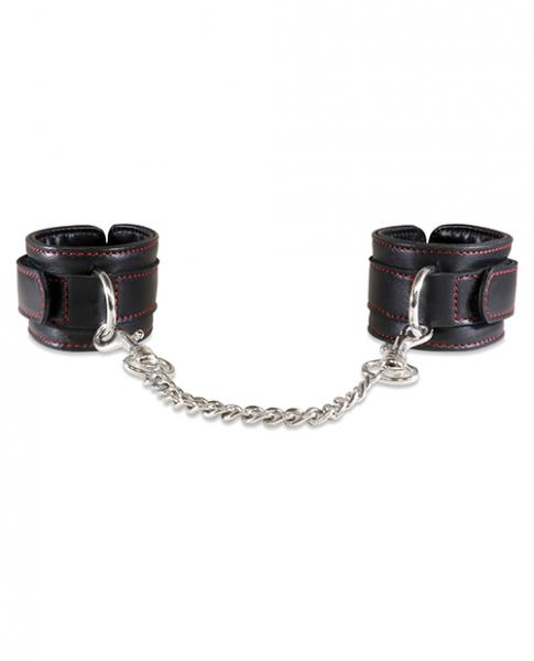 Sultra Lambskin Handcuffs With 5.5 inches Chain Black