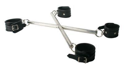 Strict Leather X-hog Tie Spreader Bar With Restraints