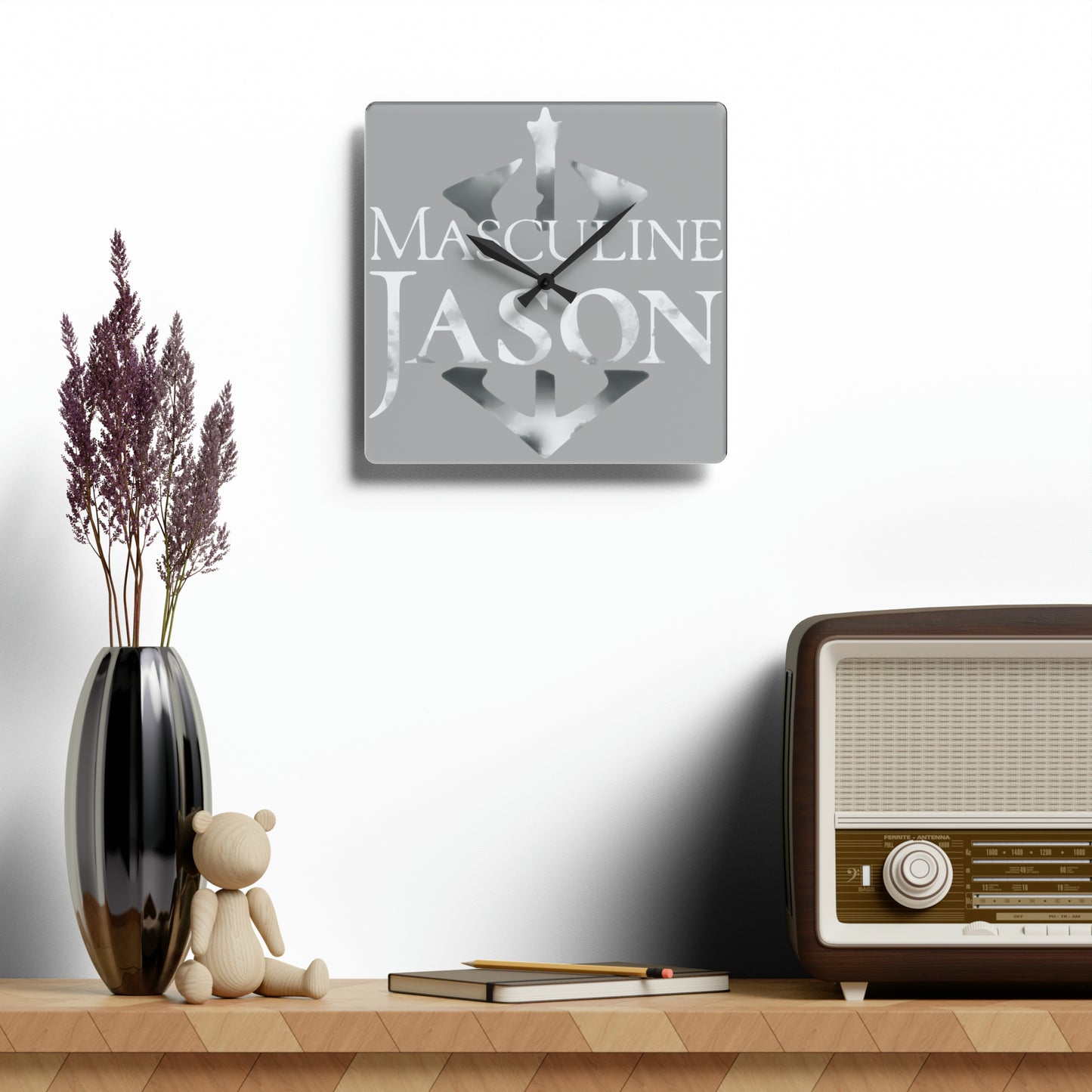 Masculine Jason - Acrylic Wall Clock