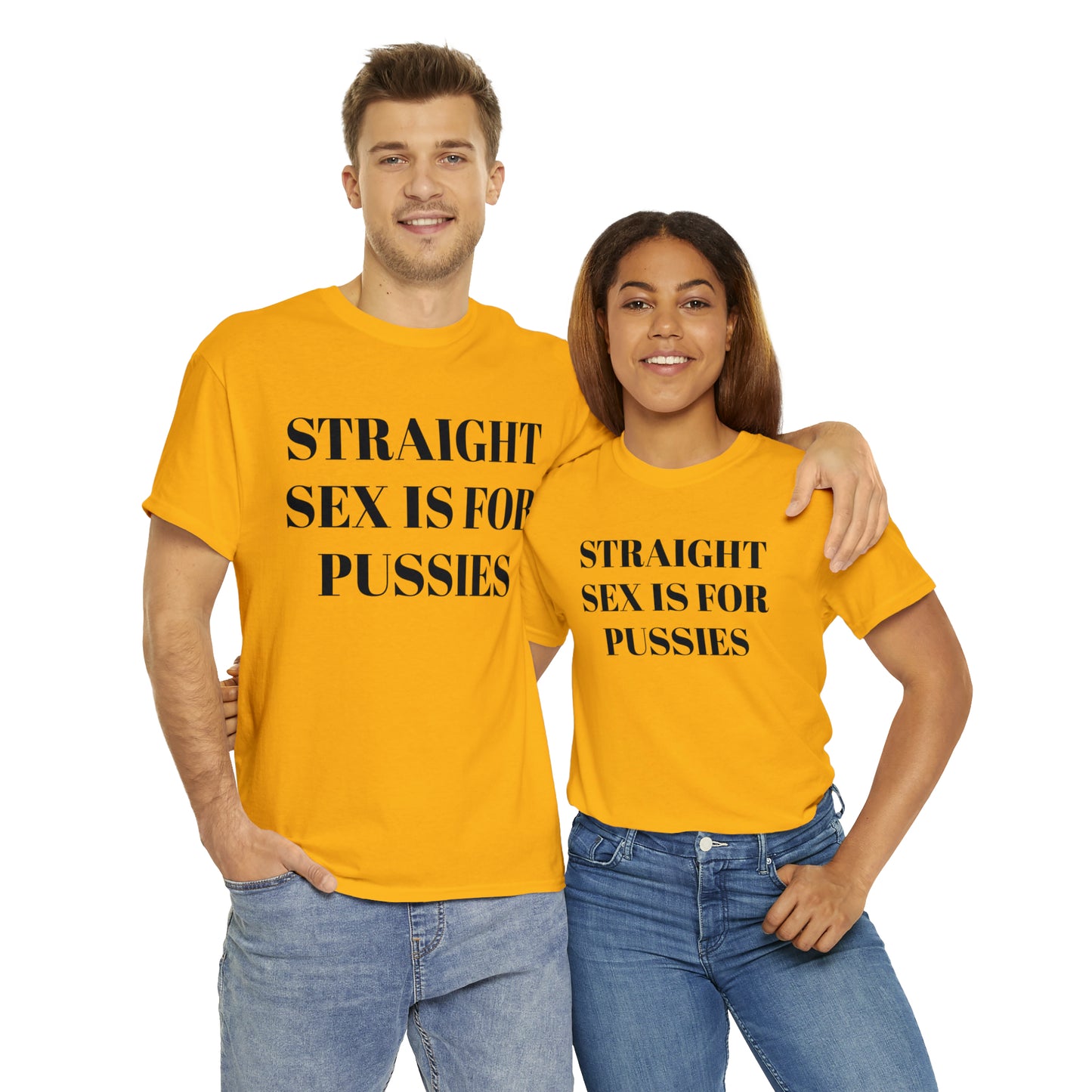 Straight Sex Is For Pussies - Unisex Heavy Cotton Tee