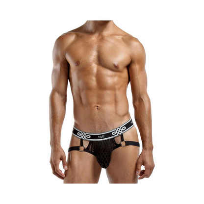 Male Power Peep Show Jock Strap Ring Black L/XL