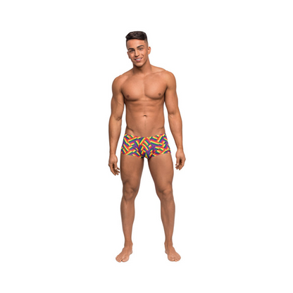 Pride Fest Contoured Pouch Mini Shorts Rainbow Md