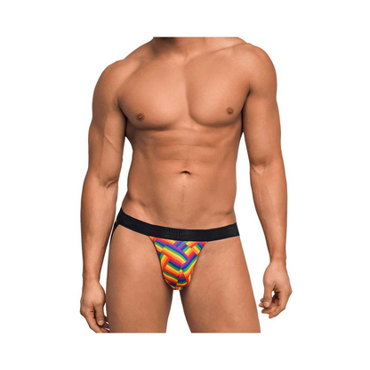 Pride Fest Contoured Pouch Jock Strap Rainbow S/M