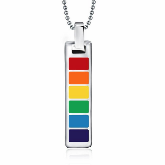 LGBT Pride Rainbow Bar Necklace