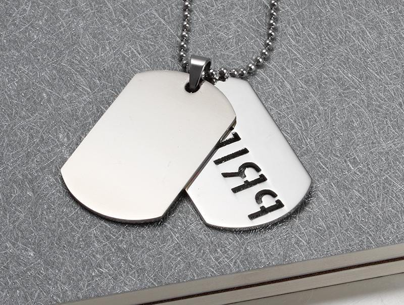 Stainless Steel Pride Dog Tag Necklace