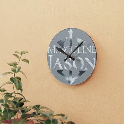 Masculine Jason - Acrylic Wall Clock