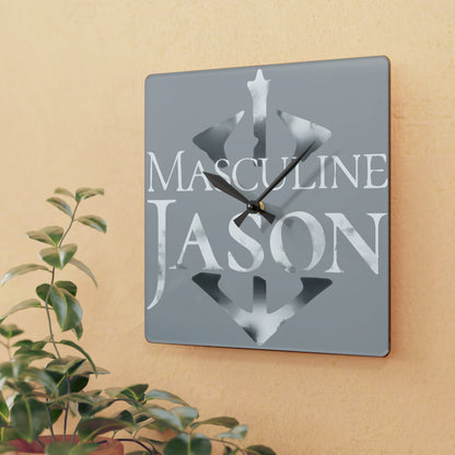 Masculine Jason - Acrylic Wall Clock