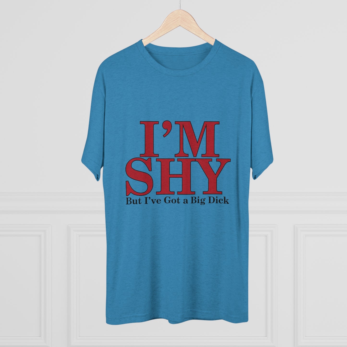 I'm Shy But I Have a Big Dick - Unisex Tri-Blend Crew Tee