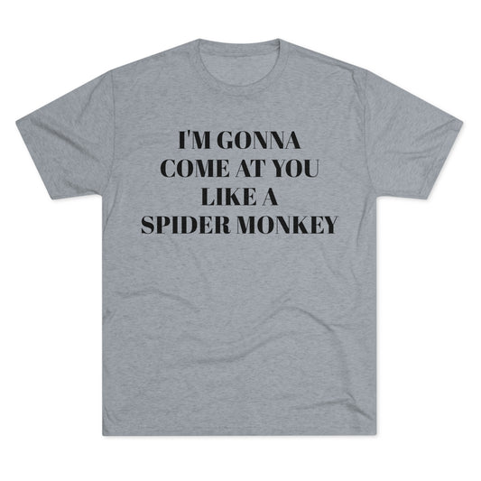 I'm Gonna Come At You Like A Spider Monkey - Unisex Tri-Blend Crew Tee