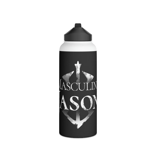 Masculine Jason - Stainless Steel Water Bottle, Standard Lid