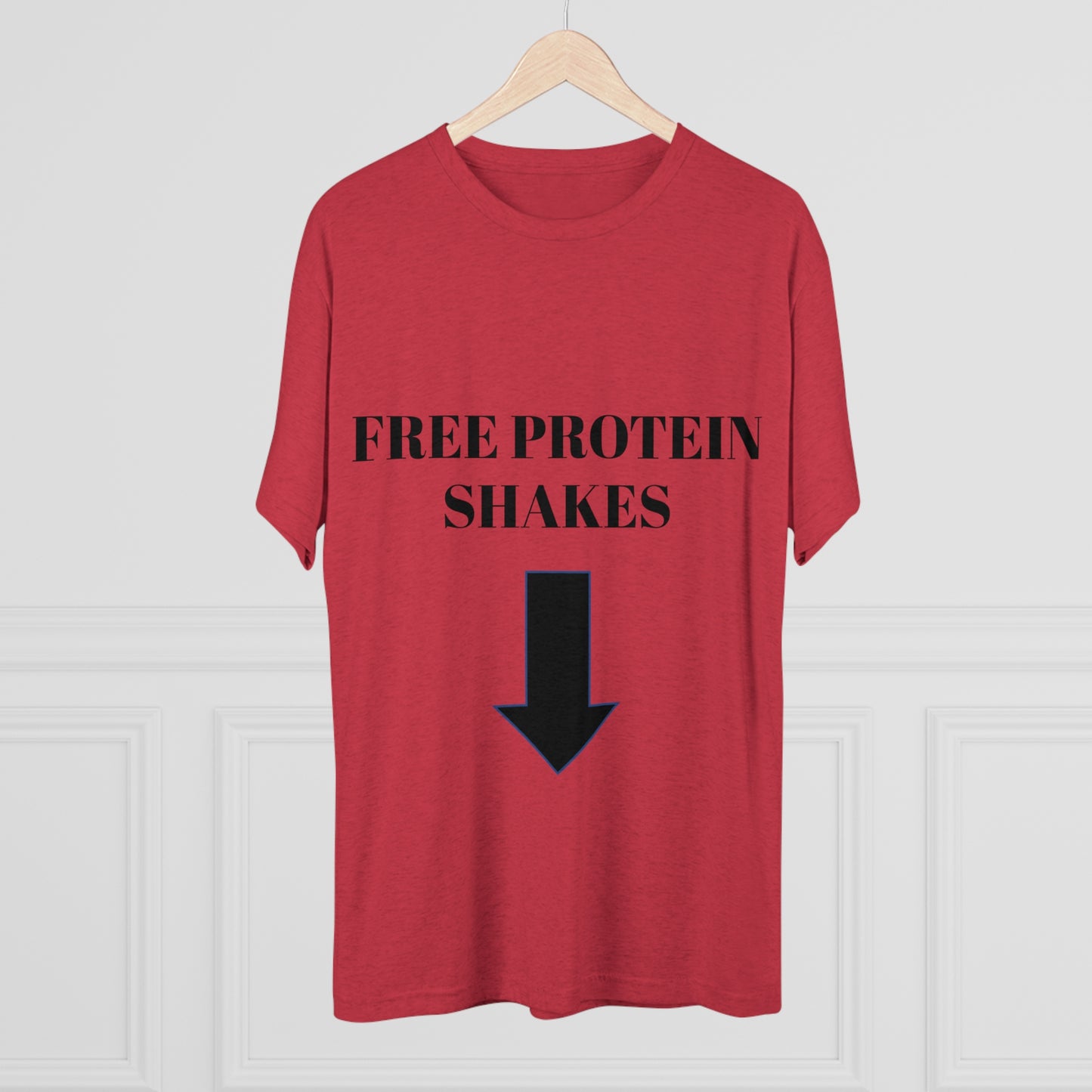 Free Protein Shakes - Unisex Tri-Blend Crew Tee