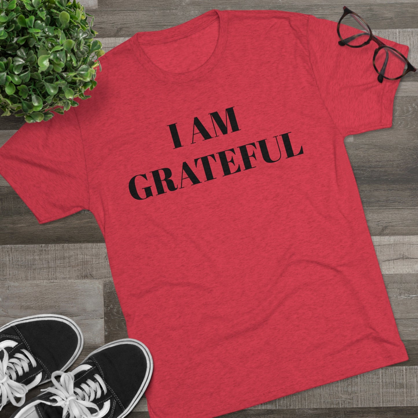 I am grateful - Unisex Tri-Blend Crew Tee